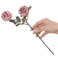 Autumn style artificial 2-head rose branch in vintage pink for home decoration - Autumn Pink