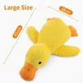 Large yellow plush duck pet toy with textured fabric for dogs and cats, 45x38cm size - Companion Duck / Large (45x38cm) / Yellow