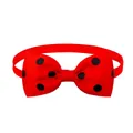 Red polka dot pet bow tie collar for dogs and cats Valentine's Day decor accessory - Red with Black Dots (BT010-16)