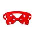 Red pet bowtie collar with white polka dots for dogs and cats on Valentine's Day. - Red with White Dots (BT010-9)