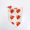Primo piano della bandana per animali di San Valentino con orsetti e cuori - Taglia S / Stile 3(3#) / Orsetto Cartoon Bianco