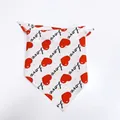 Bandana bianca per animali con cuori rossi, stelle dorate e motivo 'Love' per San Valentino - Taglia S / Stile 4(4#) / Bianco Rosso Cuore