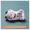 Japanese style cute ceramic lucky cat chopstick rest ornament, hollow design, 5cm length - Lucky Cat (02)