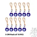 Set di 10 ornamenti turchi malocchio in vetro con corda di iuta, 5 cm cad - Stile 5# / Confezione da 10