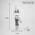 Dimensioni di un ornamento natalizio a forma di pupazzo di neve con gambe a molla. - Stile Renna Grigio Argento (QYL1540)