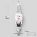 Gnomo di Natale in peluche con gambe a molla, altezza 22cm, decoro festivo appeso - Stile Babbo Natale Grigio Argento (QYL1540)