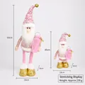 Gnomo di Natale telescopico rosa con cappello di paillettes e scarpe dorate misure - Babbo Natale Rosa Medio / 59CM Telescopico