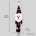 Addobbo peluche Babbo Natale con gambe a molla, altezza 22 cm, dettagli dimensioni - Stile Babbo Natale Classico Rosso Verde (QYL1537)