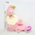 Fermatende in peluche di Babbo Natale rosa per decorazioni domestiche festive natalizie - Babbo Natale Rosa