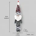 Babbo Natale in peluche con gambe a molla altezza 22cm dettagli sulle dimensioni - Stile Babbo Natale Rosso Grigio (QYL1539)