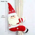 Fermatenda in peluche di Babbo Natale decorazione natalizia festiva per tende da casa - Babbo Natale Rosso