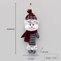 Pupazzo di neve natalizio in peluche con molle, dimensioni e peso di 40g visualizzati - Stile Pupazzo di Neve Rosso Grigio (QYL1539)