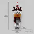 Ciondolo di peluche a forma di renna di Natale con gambe a molla per vetrine - Stile Renna Rosso Grigio (QYL1539)