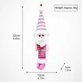 Ciondolo Babbo Natale in peluche rosa con gambe a molla telescopiche per Natale - Stile Babbo Natale Rosa (QYL1538)