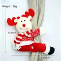 Fermate tende natalizio in peluche a forma di renna, altezza 32 cm e larghezza 24 cm - Renna Rossa