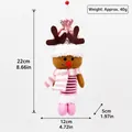 Decorazione natalizia renna di peluche con gambe a molla e misure del prodotto - Stile Renna Rosa (QYL1538)
