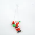 Santa Claus climbing rope ladder doll for Christmas wall and window decoration - Single Santa Claus Ornament / 25cm