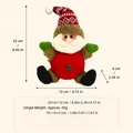 Ciondolo bambola di peluche Babbo Natale con dimensioni di altezza e larghezza - Modello per anziani / 22x6x12cm