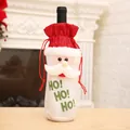 Copribottiglia di vino Babbo Natale festivo con baffi di peluche e stampa Ho Ho Ho - Copribottiglia Babbo Natale 3D