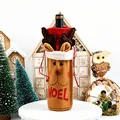 Copribottiglia di vino natalizio a forma di renna con stampa NOEL rossa festiva - Copribottiglia Renna 3D