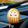 Traditionelle goldene japanische Daruma-Puppe Glücksbringer für Auto-Armaturenbrettdeko - Gold
