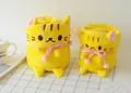 Couverture en flanelle jaune de dessin animé pour enfants, design peluche Shiba Inu - S / Chat jaune