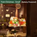Christmas train LED window suction light with Santa and gifts decoration - Christmas Train / S
