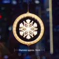 Elegant 16cm snowflake LED hanging light for festive Christmas window decoration - Snowflake / Small (Approx 16cm)