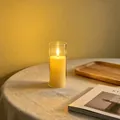 Warme LED-Elektronikkerze mit klarem Acrylzylinder für eine romantische Atmosphäre - 5.5*15cm Bullet-Kopf