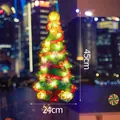 Christmas tree luminous window sticker, warm light, 45cm x 24cm size, for glass decor - Christmas Tree / L