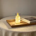 Warme LED-Elektronikkerze im klaren Acrylzylinder für elegante, stimmungsvolle Lichtdekoration - 5.5*10 Bullet Kupferdraht-Lampe