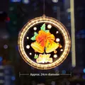 Christmas bells LED hanging light, diameter approx. 24cm, festive window decor - Painted Bell