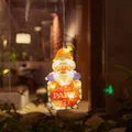 Creative small Santa Claus hanging LED window light decoration battery operated - White Beard Santa / S