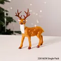 Realistic simulated sika deer figurine for holiday decoration size 23x16cm one unit - Medium (23x16cm) / 1 Piece / Brown-Orange