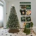 Premium 1.2m Artificial Christmas Tree Set with Star Topper and Warm White Lights for Living Room - With Tree Collar / 1.2m