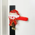 Protezione per maniglia della porta con pupazzo di neve di Natale e campanellini - Pupazzo di Neve