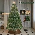 1.2m artificial Christmas tree set with warm LED lights, star topper and crystal chains - Without Tree Skirt / 1.2m (120cm)