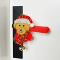 Copertura per maniglia di Natale con orsetto e campanellini per protezione antiurto e statica - Stile orso