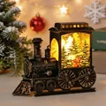 Vintage bronze Christmas train LED night light with festive winter scene decoration - Brushed Gold Christmas Squirrel
