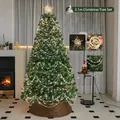 2.1m artificial Christmas tree set with lights, star topper, and crystal chains. - Without Tree Skirt / 2.1m (210cm)
