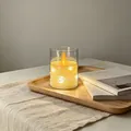 Warme LED-Elektronikkerze im transparenten Glas mit Lichterkette für Dekorationen. - 7.5*10 Schwingkopf Kupferdraht-Lichtstil