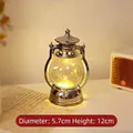 Vintage silver LED horse lantern night light with warm fairy lights for decoration - Silver