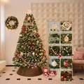 Albero di Natale artificiale da 2,1 m con luci e ornamenti rossi - Sogno di Neve Rossa (Senza Base) / 2,1 Metri