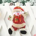 Handmade plaid snowman plush ornament for Christmas tree festive decoration and gift - Dancing Snowman