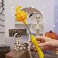 Handheld Halloween glowing pumpkin wand with spring neck for children party gifts - Yellow Pumpkin