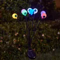 Solar-powered multi-color Halloween eyeball garden stake lights for outdoor yard decor - Colorful / 8 Heads