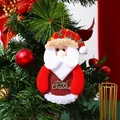 Plush Santa Claus Christmas tree ornament with Merry Christmas text - Letter Santa Claus