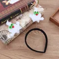 Primer plano de una diadema de Halloween con fantasmas blancos y resortes de metal - Estilo Fantasma / Blanco