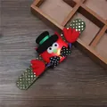 Halloween glowing sequin slap bracelet featuring a red owl character with a bow tie - Glowing Red Monster Cat