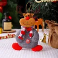 Festive handmade Christmas fabric reindeer doll ornament for holiday tree decoration - Button Reindeer